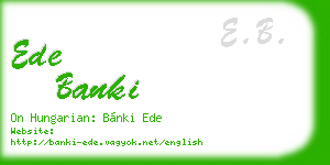 ede banki business card